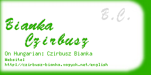 bianka czirbusz business card